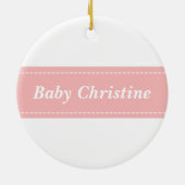 Cute Baby Girl kruipt met Pillow Personalized Keramisch Ornament (Achterkant)