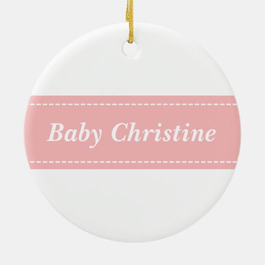 Cute Baby Girl kruipt met Pillow Personalized Keramisch Ornament (Achterkant)