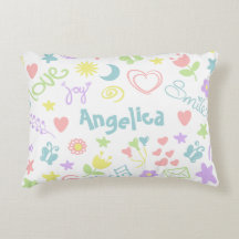 Cute Baby Girl Nursery Accent Pillow 16 x 12 inch