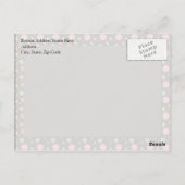 Cute Baby Girl Owl met Roze Bow Briefkaart (Achterkant)