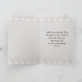 Cute Baby Girl Owl met Roze Bow Kaart (Binnen)