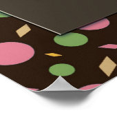 Cute Baby Girl Owl met Roze Bow Poster (Hoek)