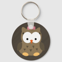 Cute Baby Girl Owl met Roze Bow