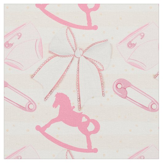 Cute Baby Girl Pattern Stof (Close Up)