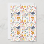 Cute Baby Girl Pink Pattern Baby shower Kaart (Achterkant)