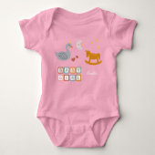 Cute Baby Girl Roze speelgoed met naam Romper (Voorkant)
