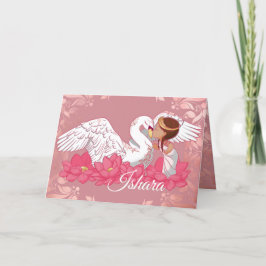 Cute Baby Girl Saraswati with her White Swan Aankondiging