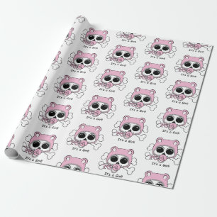 Cute Baby Girl Skull Cadeaupapier