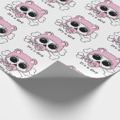 Cute Baby Girl Skull Cadeaupapier (Hoek)