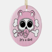 Cute Baby Girl Skull Keramisch Ornament (Rechts)