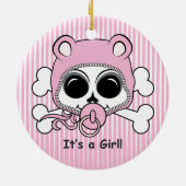 Cute Baby Girl Skull Keramisch Ornament (Achterkant)