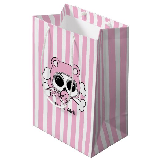 Cute Baby Girl Skull Medium Cadeauzakje (Voorkant Gekanteld)