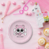 Cute Baby Girl Skull Papieren Bordje (Feest)