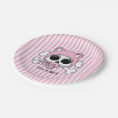 Cute Baby Girl Skull Papieren Bordje (Gekanteld)