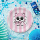 Cute Baby Girl Skull Papieren Bordje (Feest)