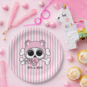 Cute Baby Girl Skull Papieren Bordje (Feest)