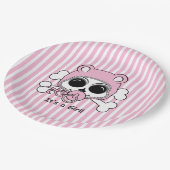 Cute Baby Girl Skull Papieren Bordje (Gekanteld)