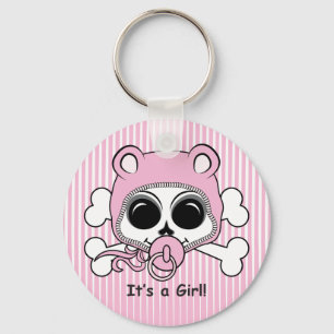 Cute Baby Girl Skull Sleutelhanger