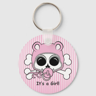 Cute Baby Girl Skull Sleutelhanger