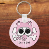 Cute Baby Girl Skull Sleutelhanger (Voorkant)
