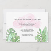 Cute Baby Girl Sloth Virtual Baby shower Invitatio Kaart (Achterkant)