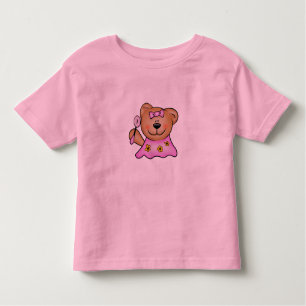 Cute Baby Girl Teddy Bear in Roze Kinder Shirts