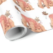 Cute Baby Girl Wrapping Paper Cadeaupapier (Rol Hoek)