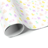 Cute Baby Girl Wrapping Paper Cadeaupapier (Rol Hoek)
