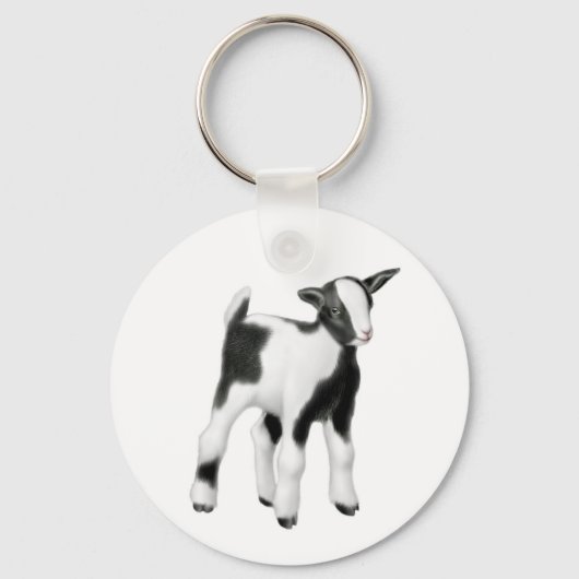Cute Baby Goat Sleutelhanger (Voorkant)