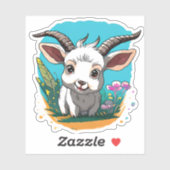 Cute Baby Goat Sticker (Vel)