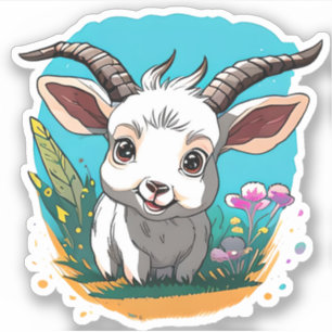 Cute Baby Goat Sticker
