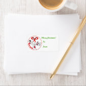 Cute Baby Goats kerstcadeau Label Sticker (Insitu)