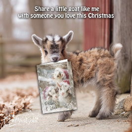 Cute Baby Goats - Snow Babies 10 Christmas Feestdagen Kaart