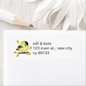 Cute Baby Goldfinch Bird Return Address Labels (Insitu)