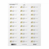Cute Baby Goldfinch Bird Return Address Labels (Full Sheet)