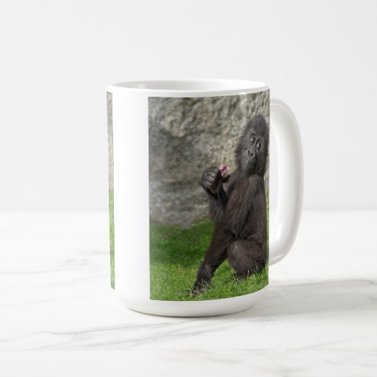 Cute Baby Gorilla Coffee Koffiemok (Voorkant rechts)