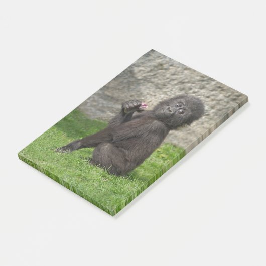 Cute Baby Gorilla Post-it® Notes (Schuin)