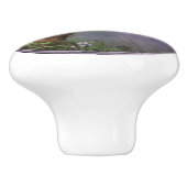 Cute Baby Gray Wolf Pup and Flowers Keramische Knop (Zijkant)