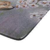 Cute Baby Gray Wolf Pup and Flowers Snijplank (Hoek)