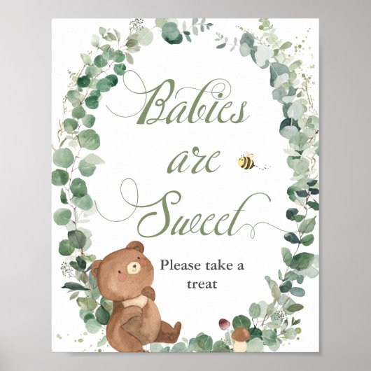 Cute Baby Greenery Baby's zijn Sweet Treat Poster (Voorkant)