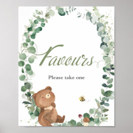 Cute Baby Greenery Favors Alsjeblieft, neem een Poster