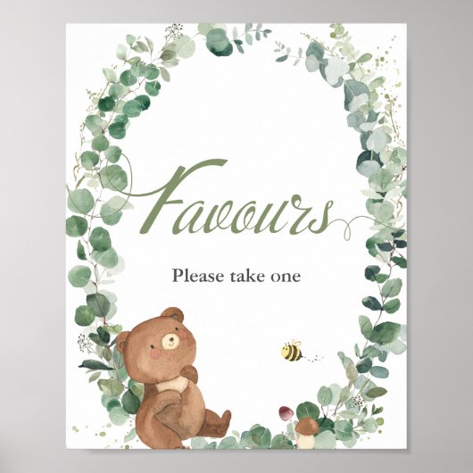 Cute Baby Greenery Favors Alsjeblieft, neem een Poster (Voorkant)