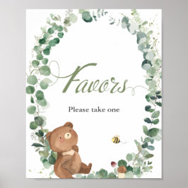 Cute Baby Greenery Favors Alsjeblieft, neem een Poster