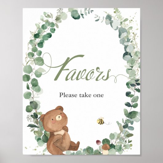 Cute Baby Greenery Favors Alsjeblieft, neem een Poster (Voorkant)