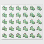 Cute Baby Groene Kameleon Cadeaupapier (Vlak)
