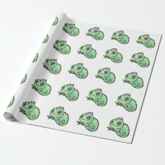 Cute Baby Groene Kameleon Cadeaupapier
