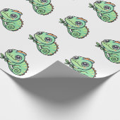 Cute Baby Groene Kameleon Cadeaupapier (Hoek)