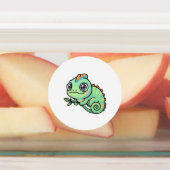 Cute Baby Groene Kameleon Labels (Aangebracht)