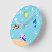 Cute Baby Haai Kinderkamer Slaapkamer Ronde Klok (Hoek)