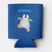 Cute baby happy keperor pinguin cartoon blikjeskoeler (Voorkant)